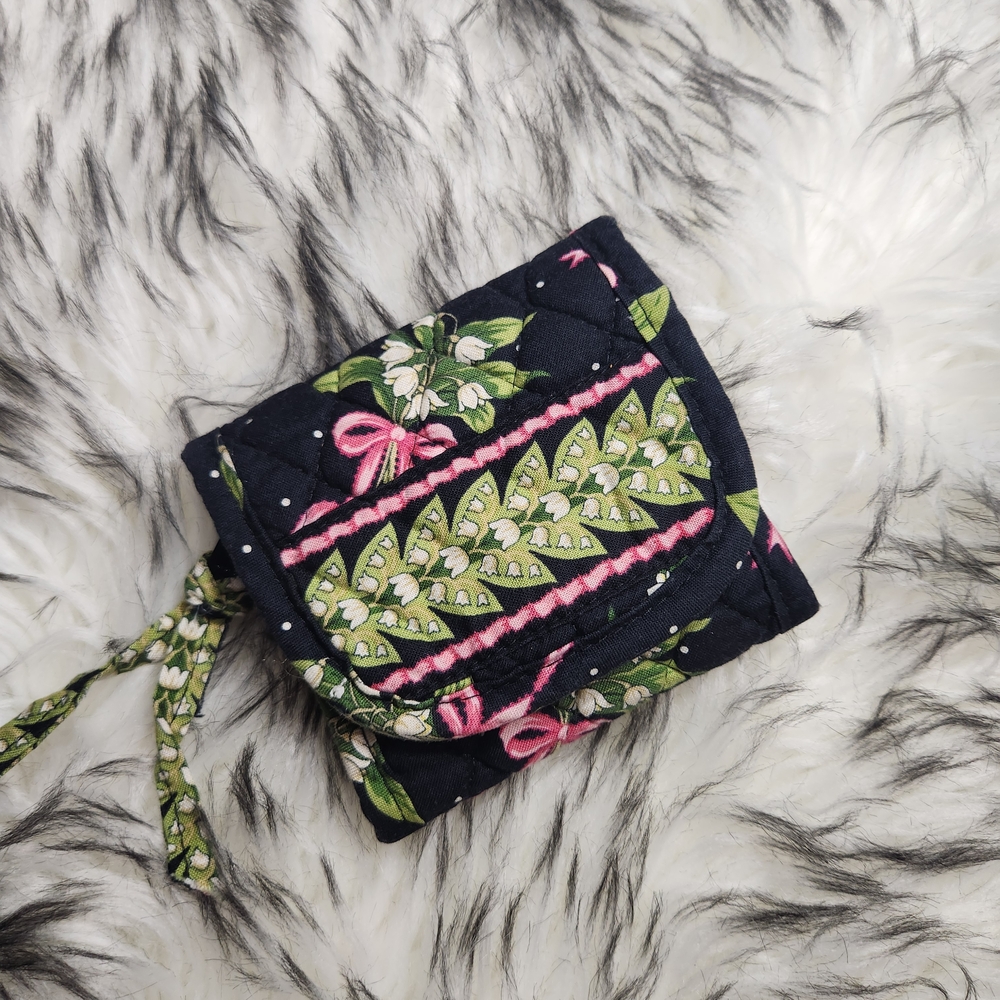 Vera Bradley "New Hope" Black Floral Wallet